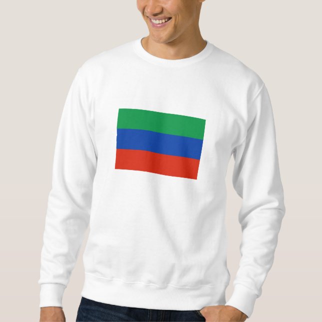 Dagestan Flagga Lång Ärmad Tröja (Framsida)
