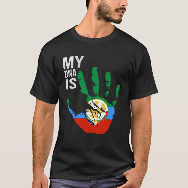 Dagestan Flagga My DNA är Dagestani Proud Dagestan T Shirt (Framsida)