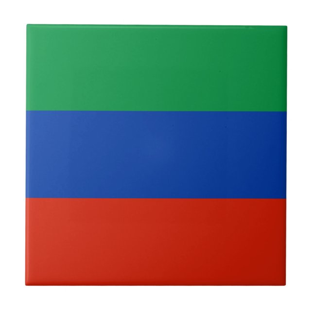 Dagestanflagga Kakelplatta (Framsidan)