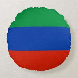 Dagestanflagga Rund Kudde