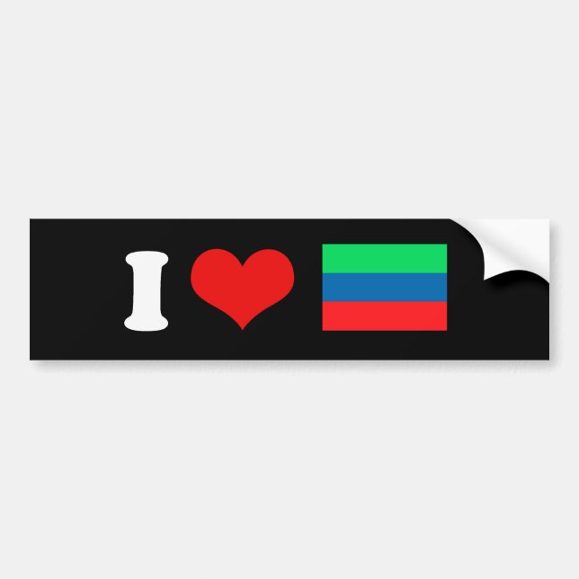 Dagestans flagga bildekal (Framsidan)