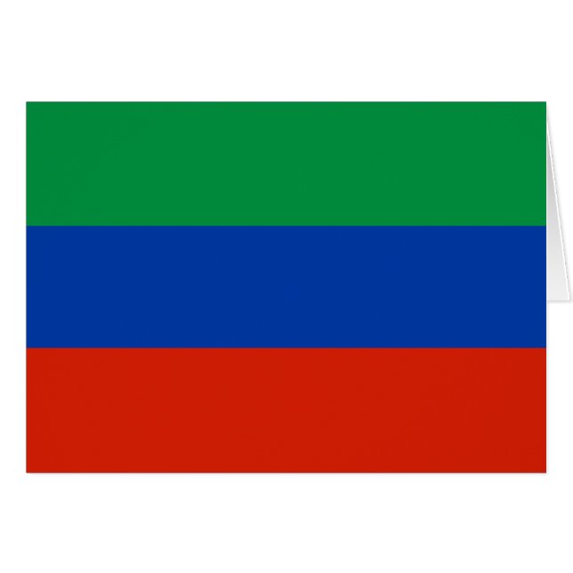 Dagestans flagga hälsningskort (Framsidan Horizontal)