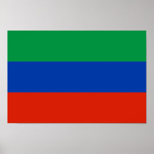 Dagestans flagga poster