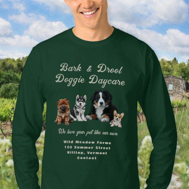 Daggdagis för Valpar Hundföretag T Shirt (Skapare uppladdad)