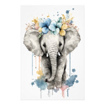 Däggdjursbilder för småbarn: Elefantunge