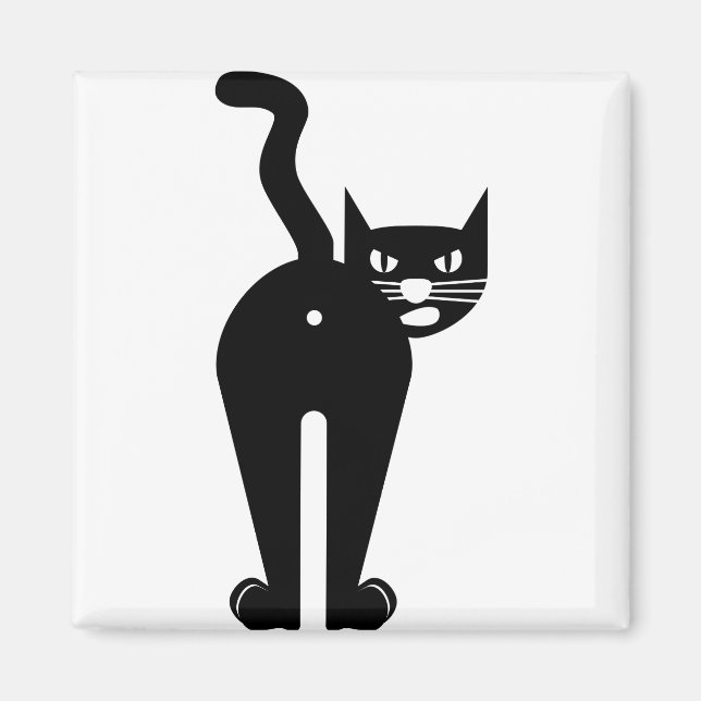 Däggdjursdäggdjur Silhouette Magnet (Framsidan)