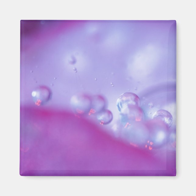 Daggdroppar på blomblad abstrakt. magnet (Framsidan)
