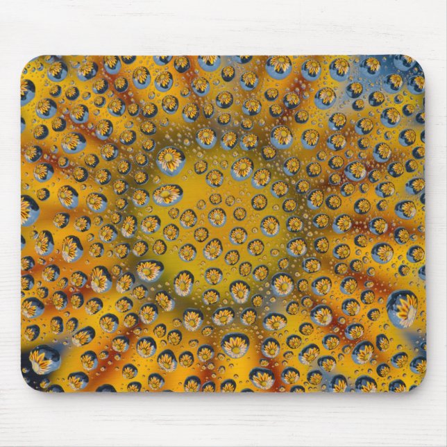 Daggdroppe reflektion av blomma, Crescent City, Musmatta (Framsidan)