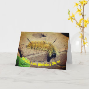 Dagger Moth CaterPelare Personlig Birthday Kort