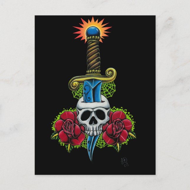 Dagger, Skull och Ro vykort (Framsida)