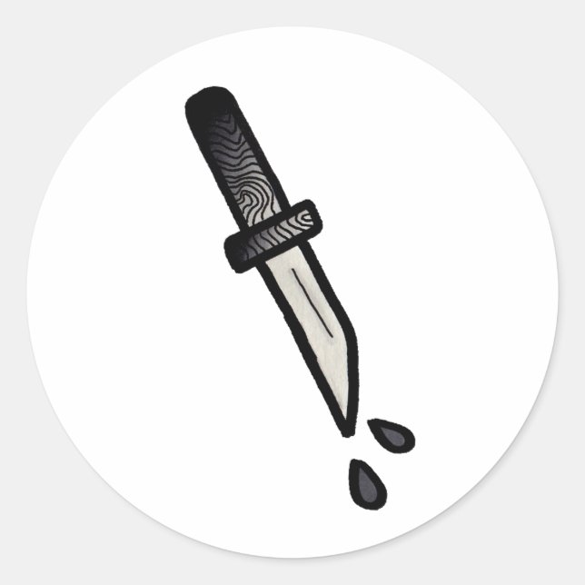 DAGGER // Stickers. Runt Klistermärke (Framsida)