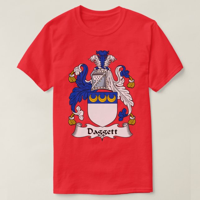 Daggett Jackar Arm Family Crest T Shirt (Design framsida)