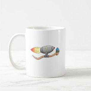 Daggmaskens raketfärd kaffemugg