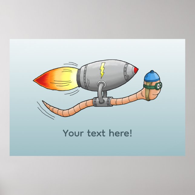 Daggmaskens Snabba Raketresa Poster (Framsidan)