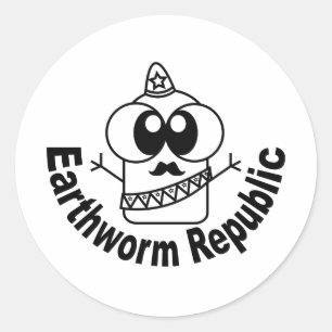 Daggmaskrepublik Runt Klistermärke
