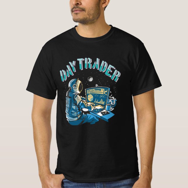 Daghandlare Astronaut i rymden T Shirt (Framsida)