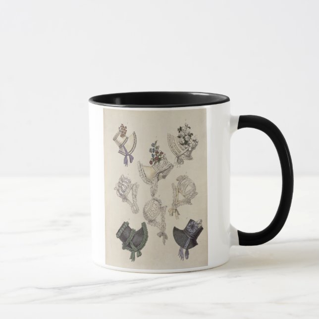 Daghättor, mode pläterar från Ackermanns Reposi Mugg (Höger)