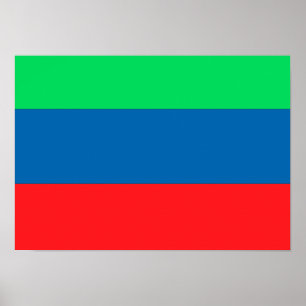 Daghestan flagga poster