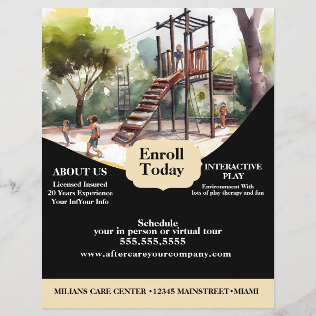Dagis Lekplats Park Center Flyer (Framsidan)