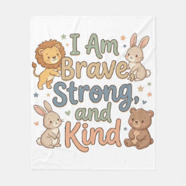 Dagis Positivt Bekräftande Modig Stark Snäll Fleecefilt