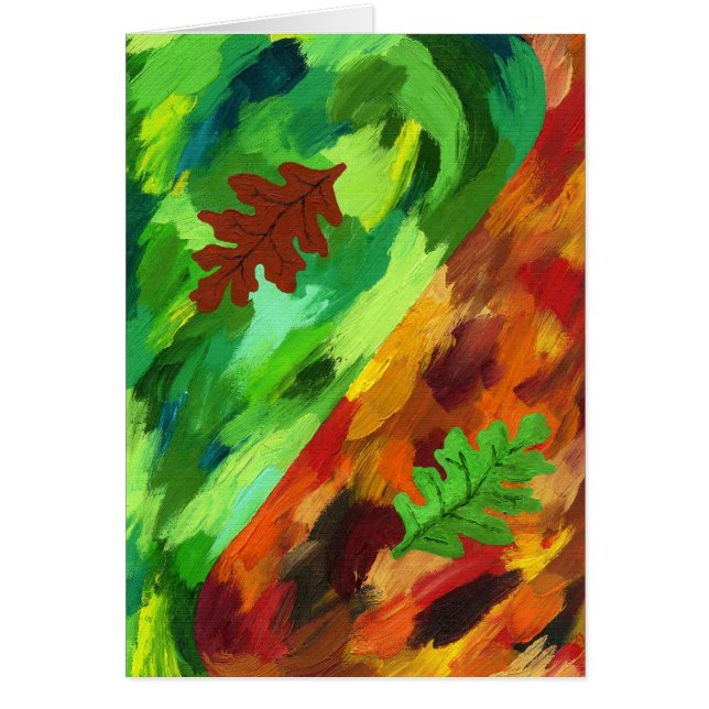 Dagjämning Yin och Yang Hälsningskort (Framsidan)