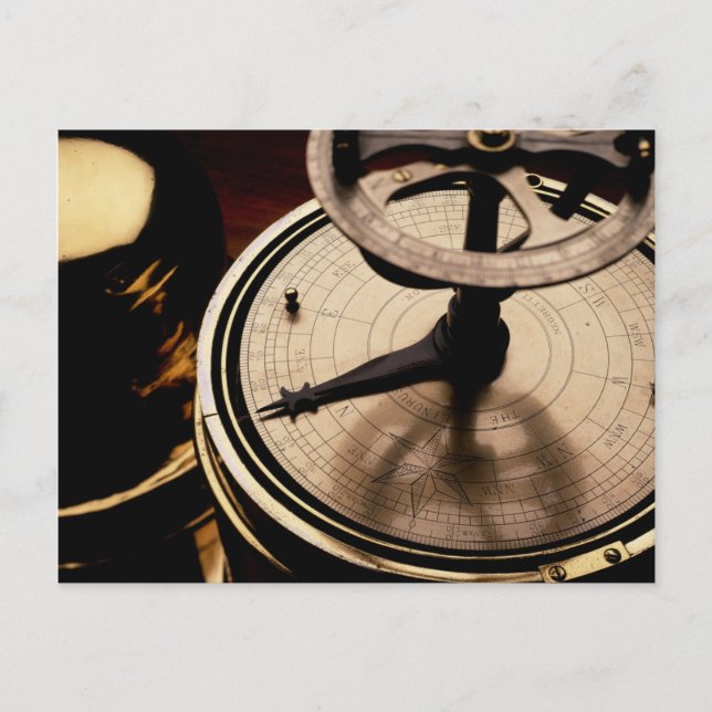 Dagjämnings- sol- klocka | 1880 vykort (Framsida)