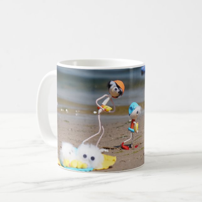 Dagje strand van de Fubby's Koffiemok Kaffemugg (Framsida vänster)