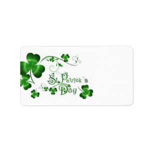 Dagklöver för St. Patricks Adressetikett