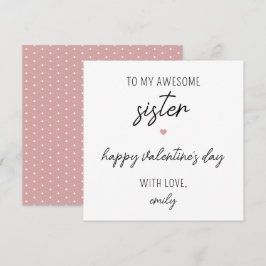 Dagkortet Modern och Cute Valentine för syster Kort