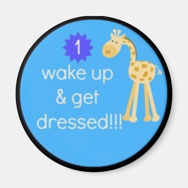 Daglig barn-rutinstormnät!!!!! magnet (Framsidan)