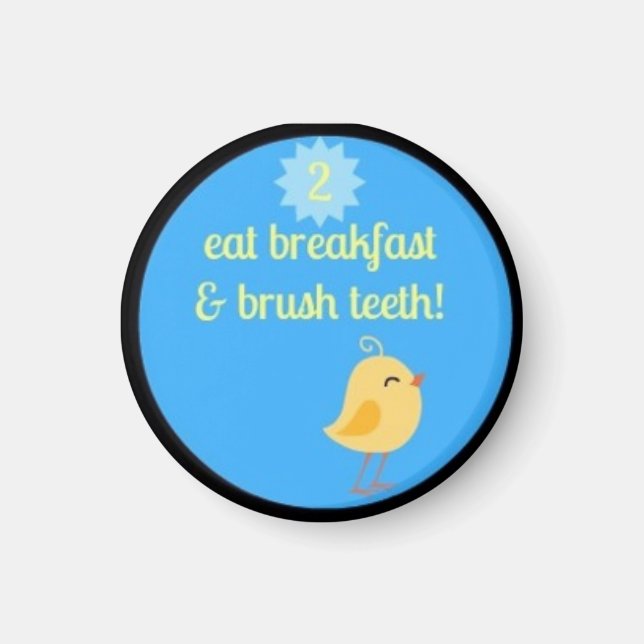 Daglig barn-rutinstormnät!!!!! magnet (Framsidan)