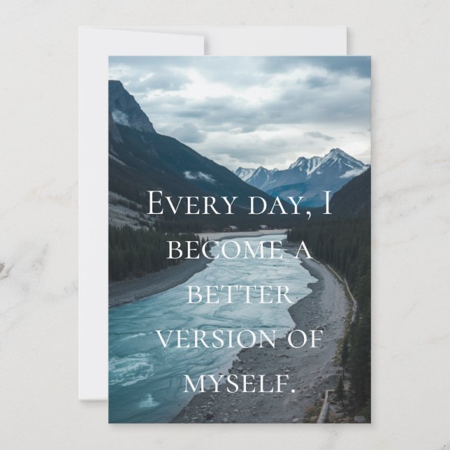 Daglig bekräftelse motivationskort julkort (Framsida)