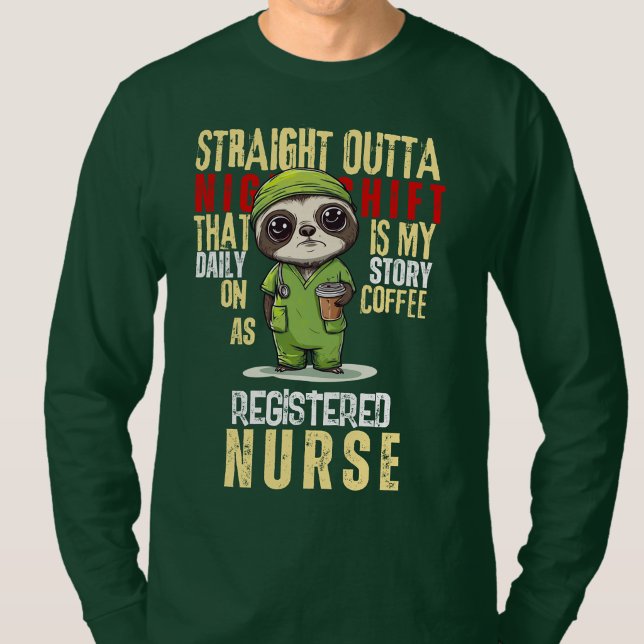 Daglig berättelse nattskift Certifierad sjuksköter T Shirt (Skapare uppladdad)
