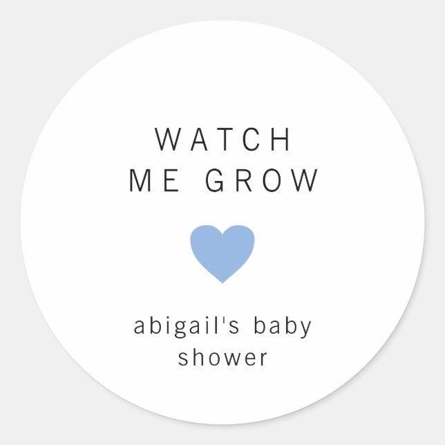 Daglig blåhjärt - modern babystövel runt klistermärke (Framsida)