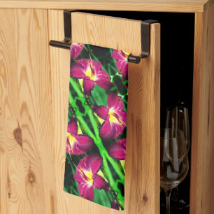 Daglig blomning nära Abstrakten Mönster Kökshandduk