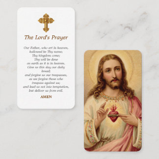 Daglig bön Heligt hjärta Helig Jesus-kort Visitkort