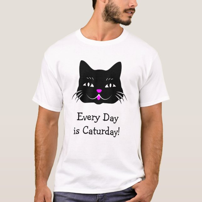Daglig Caturday är den roliga kattälskare Tee (Framsida)
