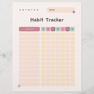 Daglig checklista för Habit Tracker för aktivitete Reklamblad
