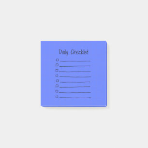 Daglig checklista - Post-it-anteckningar (blå) Post-it Block