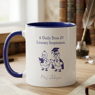 Daglig Dos av Litterär Inspiration Bokälskare Mugg