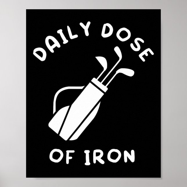Daglig Dos Järn Rolig Golfspelare  Poster (Framsidan)