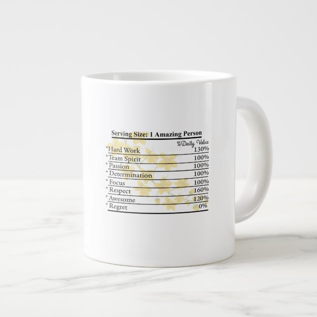 Daglig Dos Mugg – Sipp Styrka, Rör Andan, Servera  Jumbo Mugg (Framsida höger)