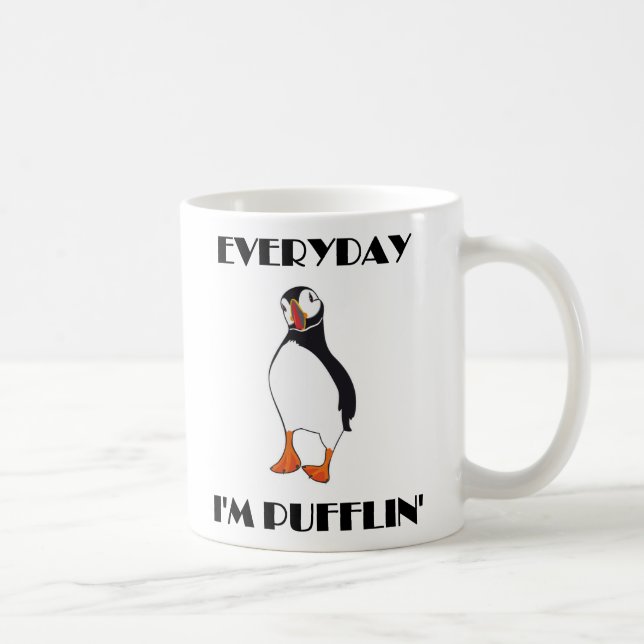 Daglig fågel för I-förmiddagPufflin Puffin Kaffemugg (Höger)