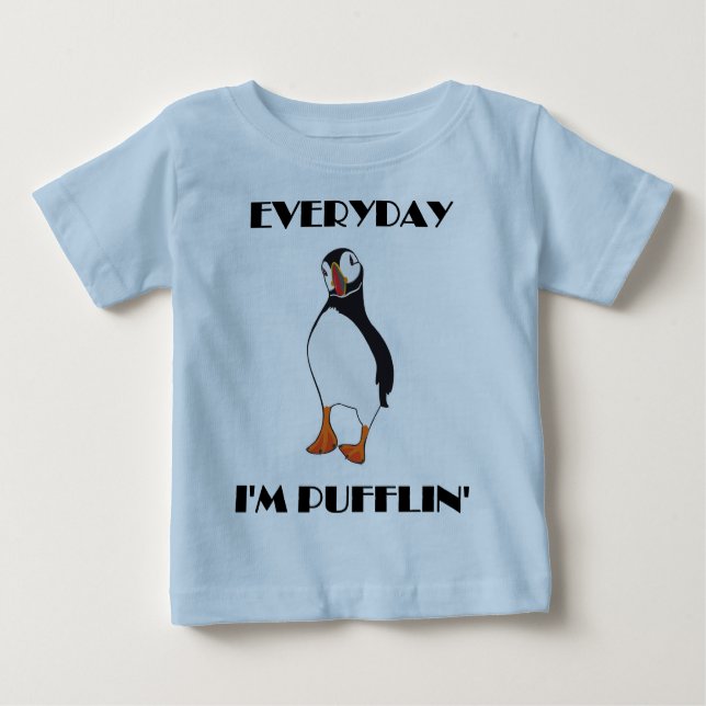 Daglig fågel för I-förmiddagPufflin Puffin T Shirt (Framsida)