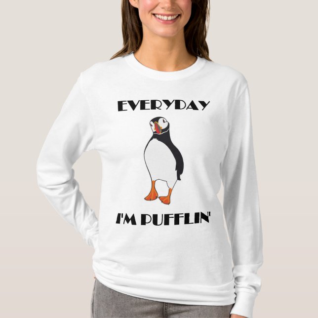 Daglig fågel för I-förmiddagPufflin Puffin T-shirt (Framsida)