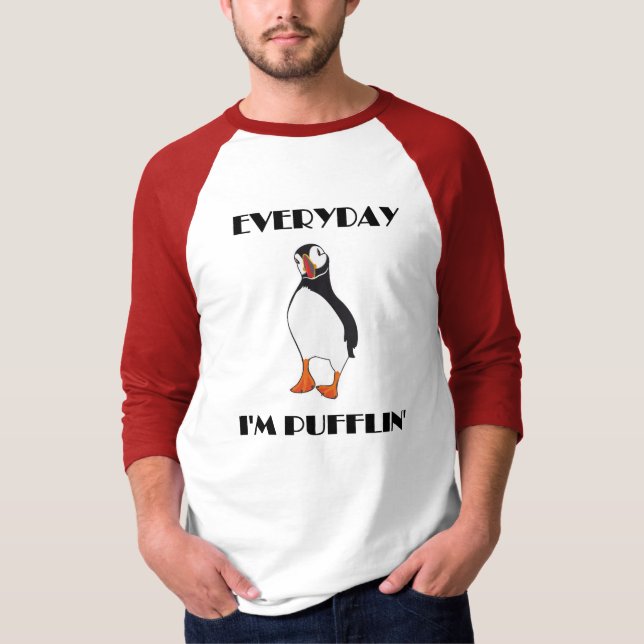 Daglig fågel för I-förmiddagPufflin Puffin Tee (Framsida)