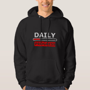 Daglig Framstegs Motiverande Hoodie – Red Smile