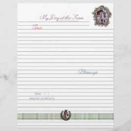 DAGLIG HORSE JOURNAL KUSTOMISERAS MED DIN EGEN HOR BREVHUVUD