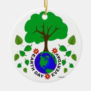 Daglig jorddag julgransprydnad keramik