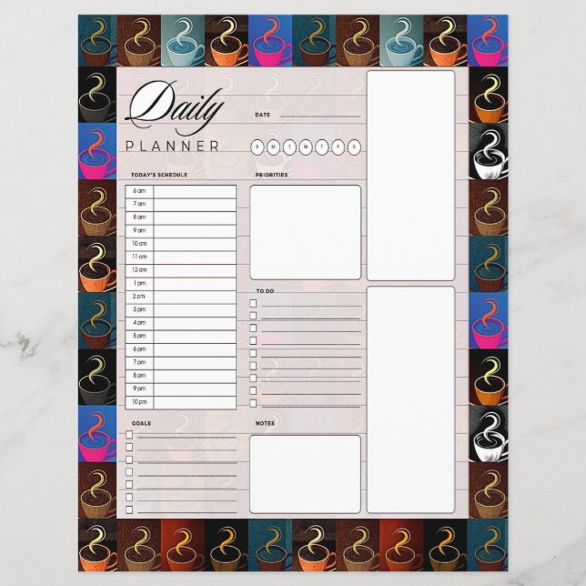 Daglig kaffe koppar-planerare (Framsida)